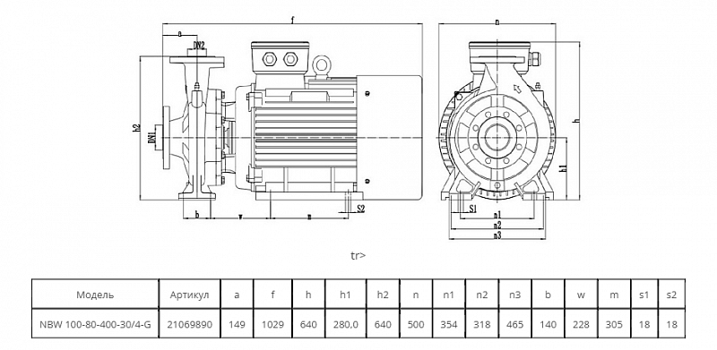 Моноблочный насос Wellmix NBW 100-80-400-30.0/4-380-G-BQQE (арт. 21069890)