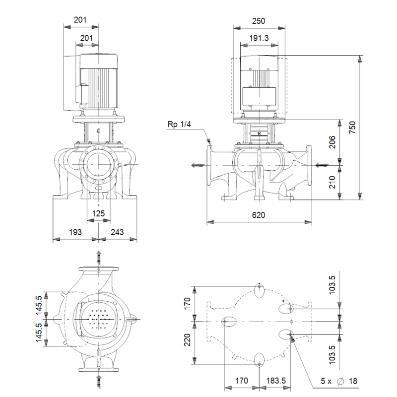 Насос Grundfos TPE 125-95/4-S A-F-A-BQQE (арт. 99114807)