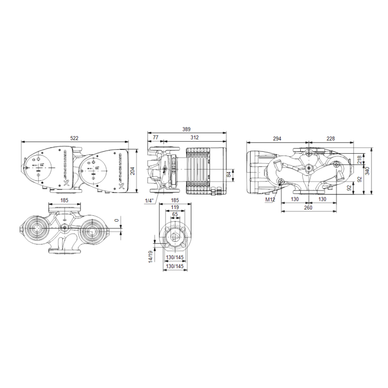 Насос Grundfos MAGNA1 D 65-80 F (арт. 99221378)
