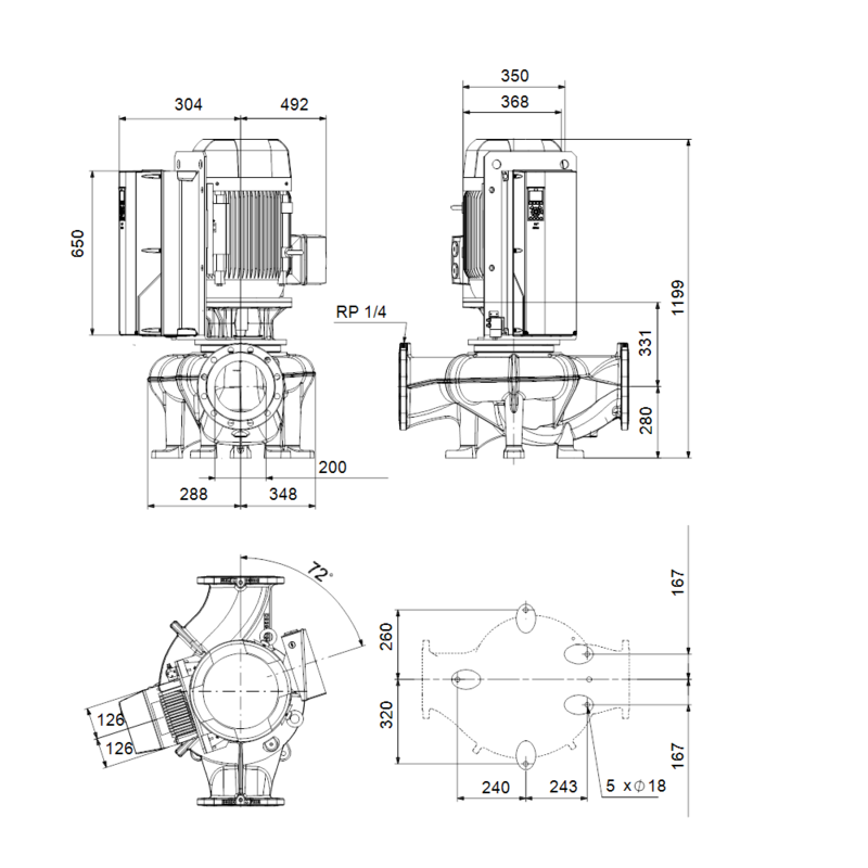Насос Grundfos TPE 200-200/4 NC-A-F-A-BQQE-QX3 (арт. 99473966)
