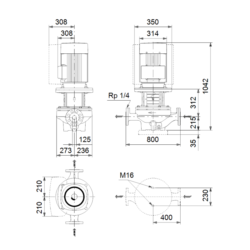 Насос Grundfos TPE 125-230/4-S A-F-A-BQQE (арт. 98743715)