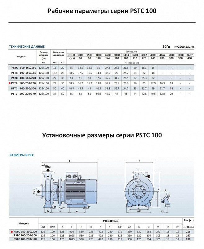 Моноблочный фланцевый насос Purity PSTC 100-200-220 (N) (арт. 100590412)