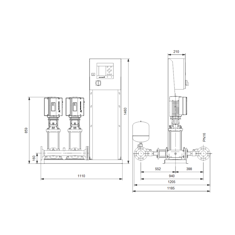 Насосная станция Grundfos HYDRO MPC-E 2 CRE15-3 (арт. 99209250)