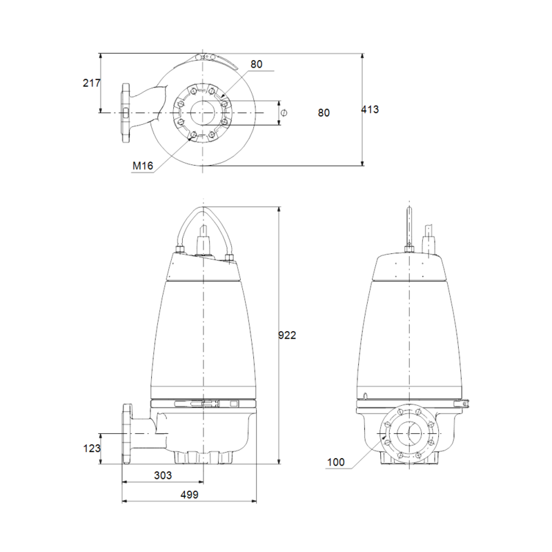 Насос Grundfos SEV.80.100.92.A.EX.2.51D (арт. 96780750)