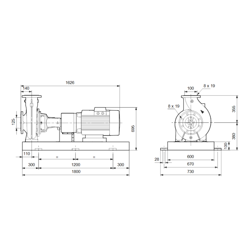 Насос Grundfos NK 100-400/375 EUP A2-F-A-E-BAQE (арт. 98838973)
