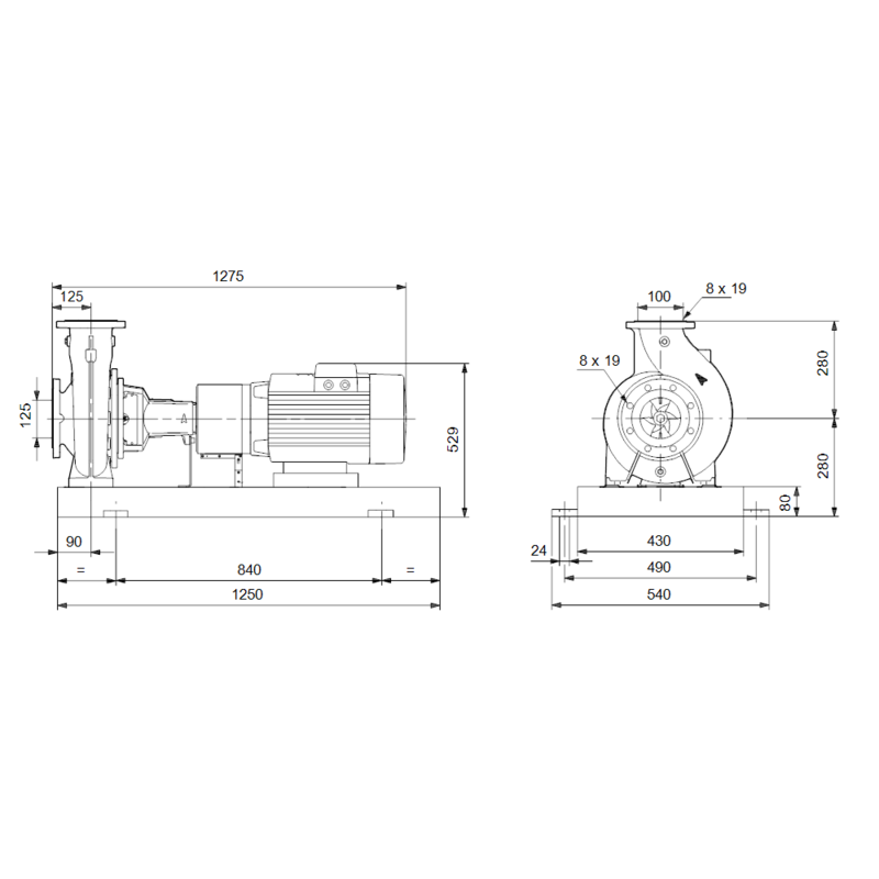 Насос Grundfos NK 100-160/160-154 EUP A2-F-A-E-BAQE (арт. 98838920)