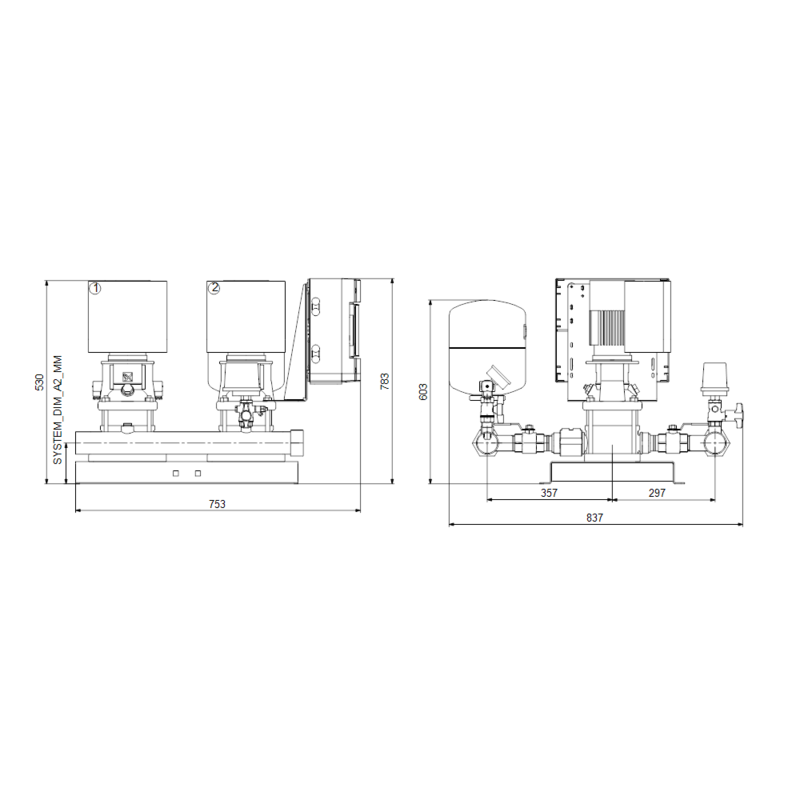 Насосная станция Grundfos HYDRO MULTI-E 2 CRE5-02 (арт. 98486553)