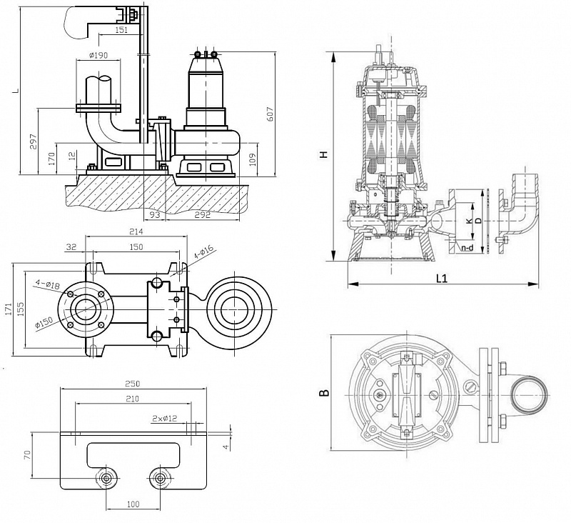 Погружной насос с режущим механизмом Native NSPG CF80/400-4.0 (арт. 3601264)