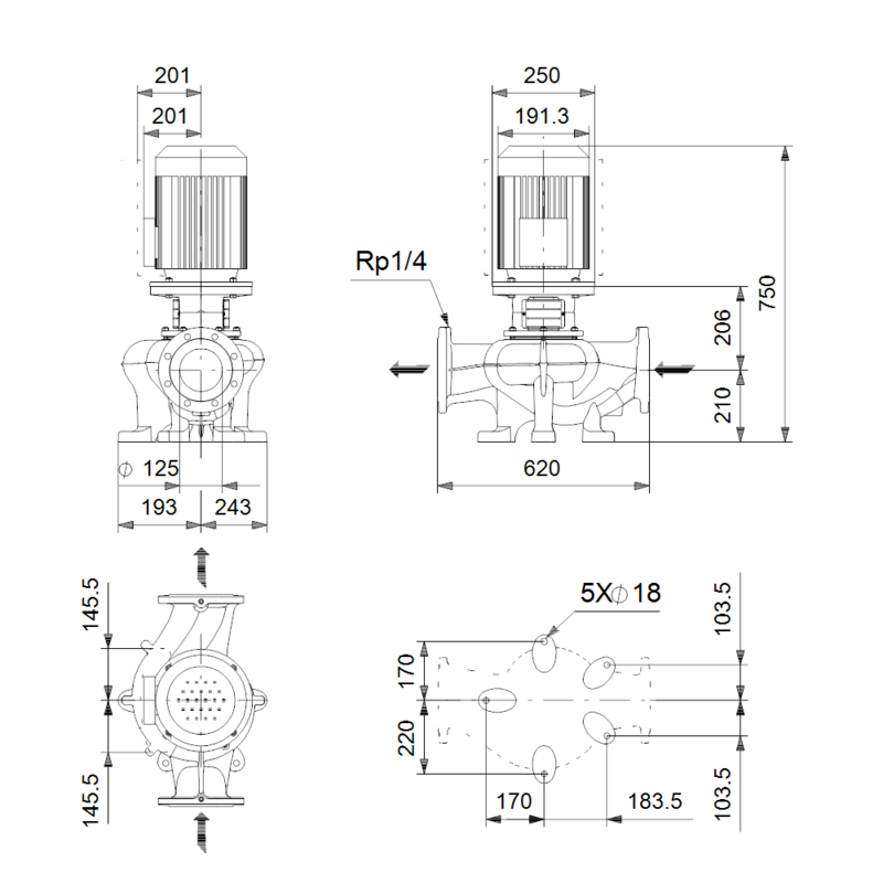 Насос Grundfos TPE 125-80/4 A-F-A-BQQE (арт. 99113654)