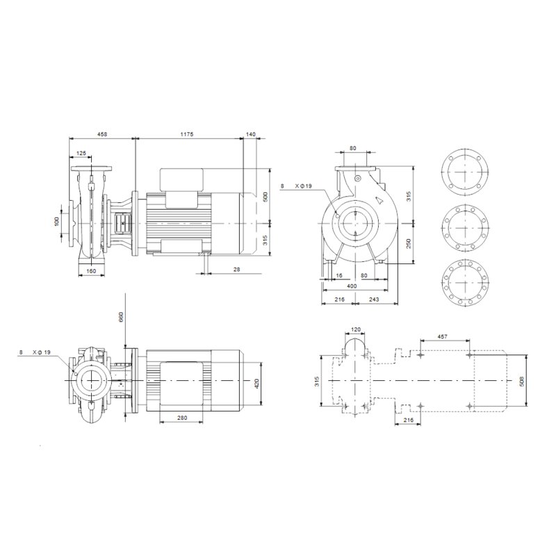 Насос Grundfos NB 80-315/328 AF2ABQQE (арт. 99536278)
