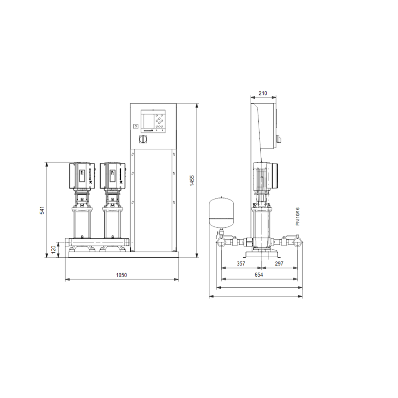 Насосная станция Grundfos HYDRO MPC-E 2 CRE3-2 50/60HZ RUS (арт. 98423292)