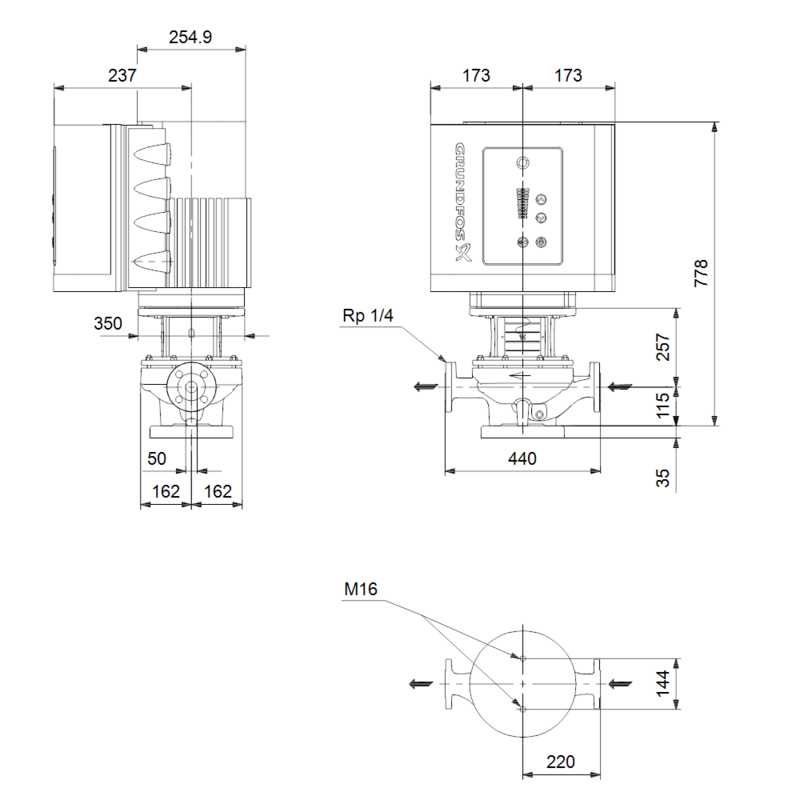Насос Grundfos TPE 50-540/2-S A-F-A-BQQE (арт. 99114668)