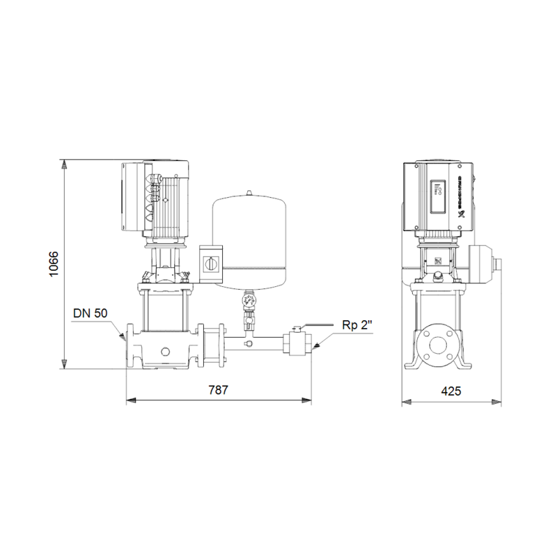 Насосная станция Grundfos HYDRO SOLO E CRE 15-7 HQQE (арт. 91048908)