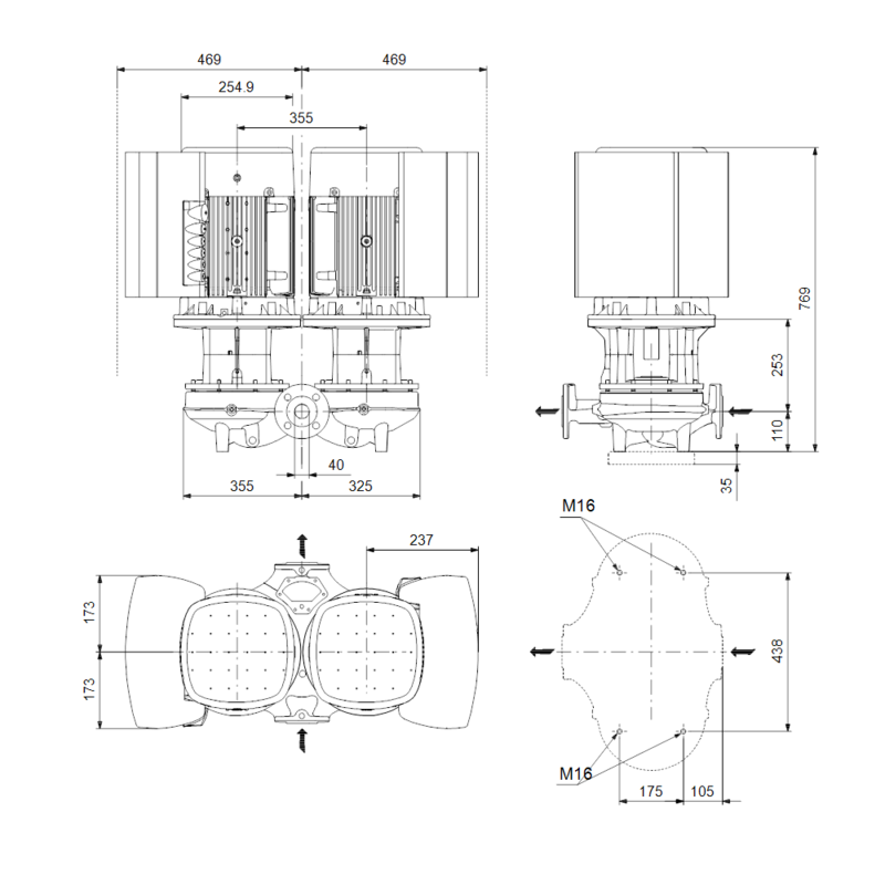 Насос Grundfos TPED 40-630/2 A-F-A-BAQE (арт. 99114529)