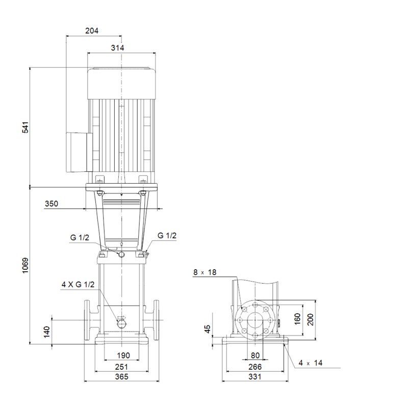 Насос Grundfos CRN 45-6 A-F-A-E-HQQE (арт. 96123127)