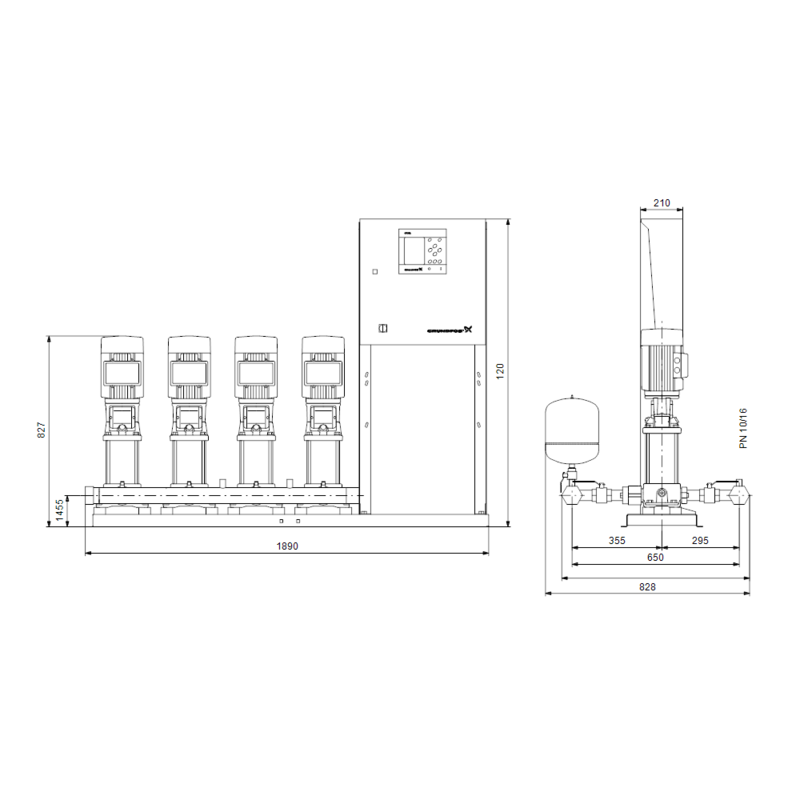 Насосная станция Grundfos HYDRO MPC-S 4 CR 3-15 (арт. 95044677)