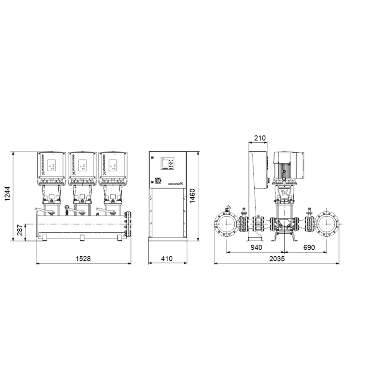 Насосная станция Grundfos HYDRO MPC-E 3 CRE95-1-1 (арт. 99525624)