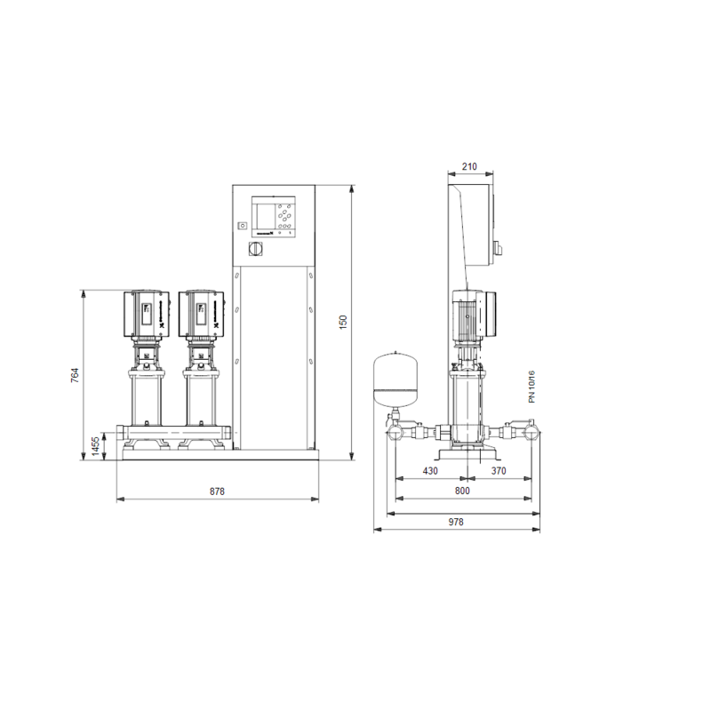 Насосная станция Grundfos HYDRO MPC-S 2 CR 10-4 (арт. 95044728)