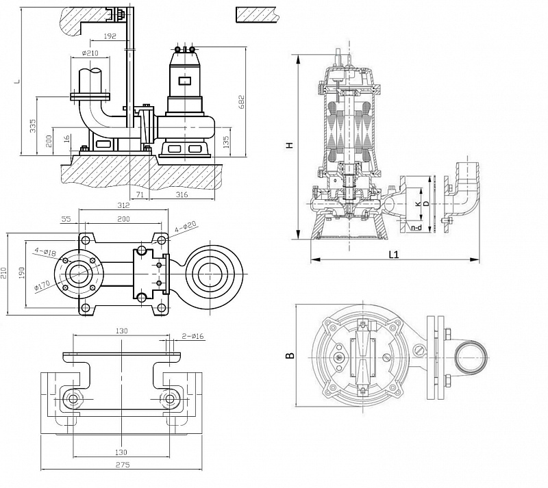 Погружной насос с режущим механизмом Native NSPG CF100/400-5.5 (арт. 3601266)