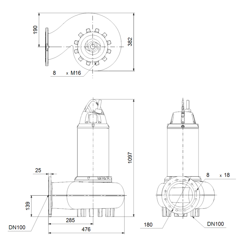 Насос Grundfos SE1.75.100.185.2.52S.C.Q.N.51D (арт. 99411753)