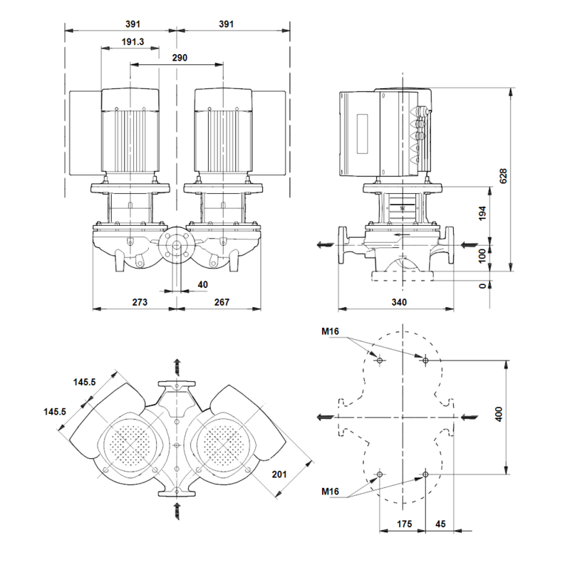 Насос Grundfos TPED 40-360/2 A-F-A-BAQE (арт. 99114524)