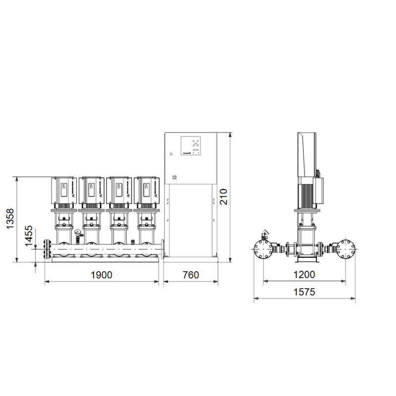Насосная станция Grundfos HYDRO MPC-E 4 CRE90-2-2 50/60HZ RUS (арт. 98439563)