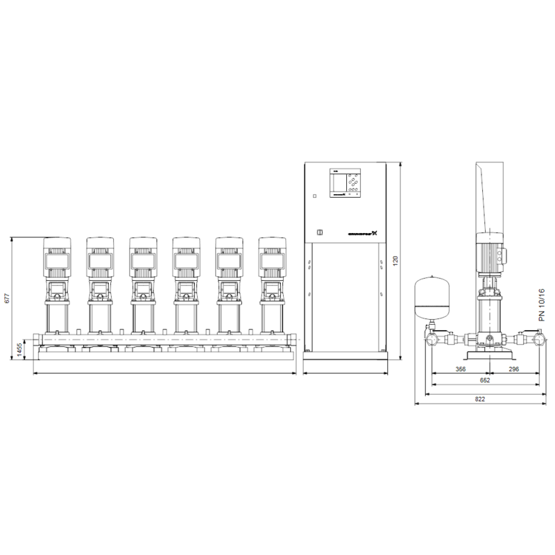 Насосная станция Grundfos HYDRO MPC-F 6CR3-10 (арт. 97520937)