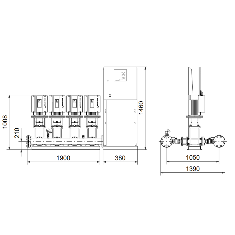 Насосная станция Grundfos HYDRO MPC-E 4 CRE45-1 (арт. 99208334)