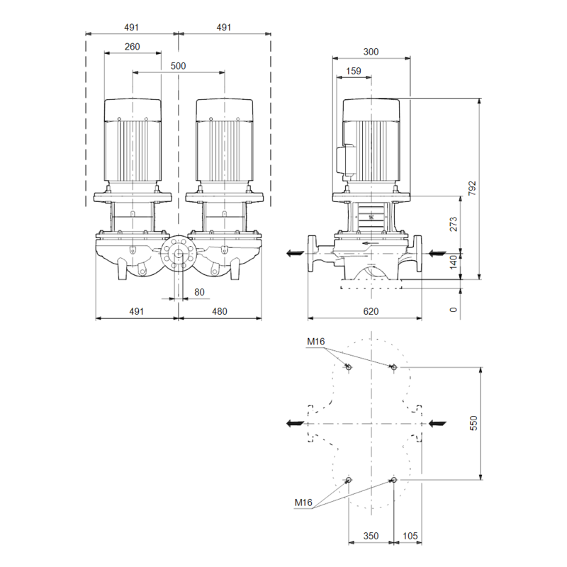 Насос Grundfos TPD 80-240/4 A-F-B-BAQE (арт. 96108906)