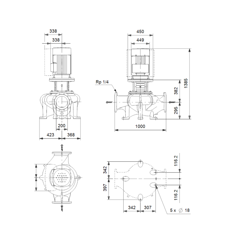 Насос Grundfos TP 200-360/4 A-F-A-BAQE (арт. 96306019)