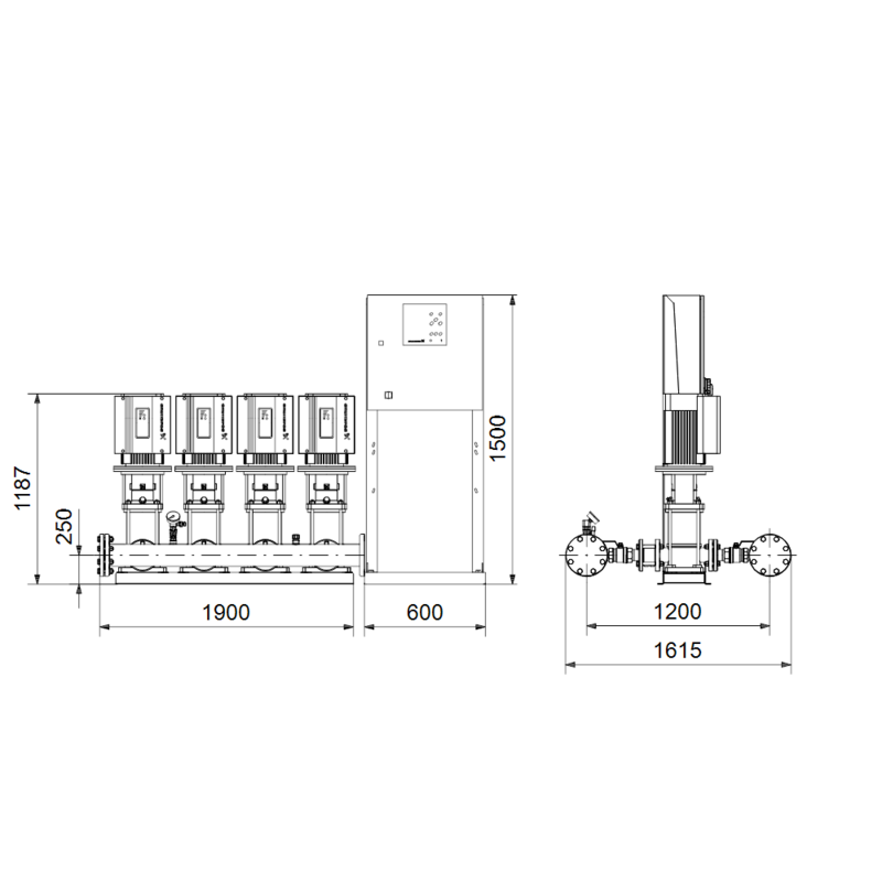Насосная станция Grundfos HYDRO MPC-E 4 CRE90-1-1 (арт. 99208395)