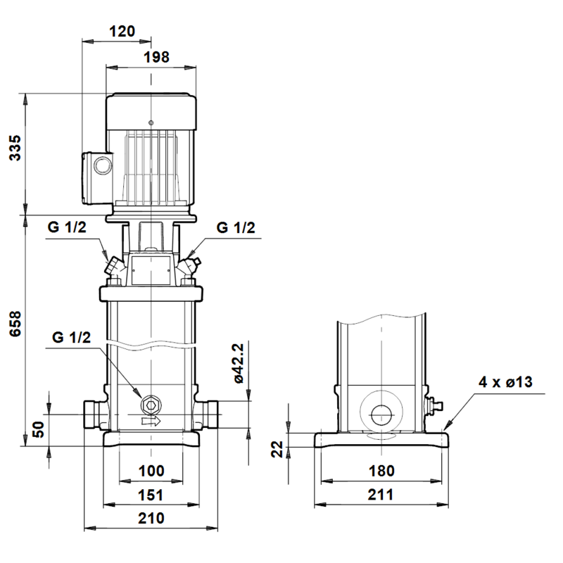 Насос Grundfos CRT 4-14 A-P-A-E-AUUE (арт. 96100931)