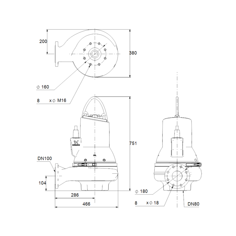 Насос Grundfos SLV.80.100.75.A.2.51D.C (арт. 98626270)