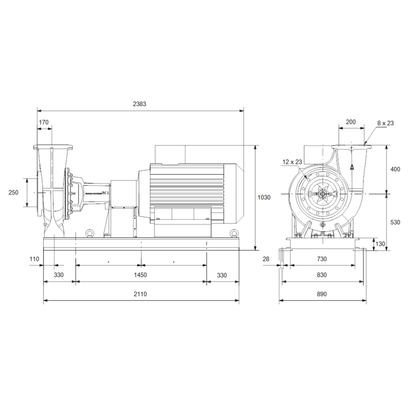 Насос Grundfos NK 200-400/404 A2-F-A-E-BAQE (арт. 97830745)
