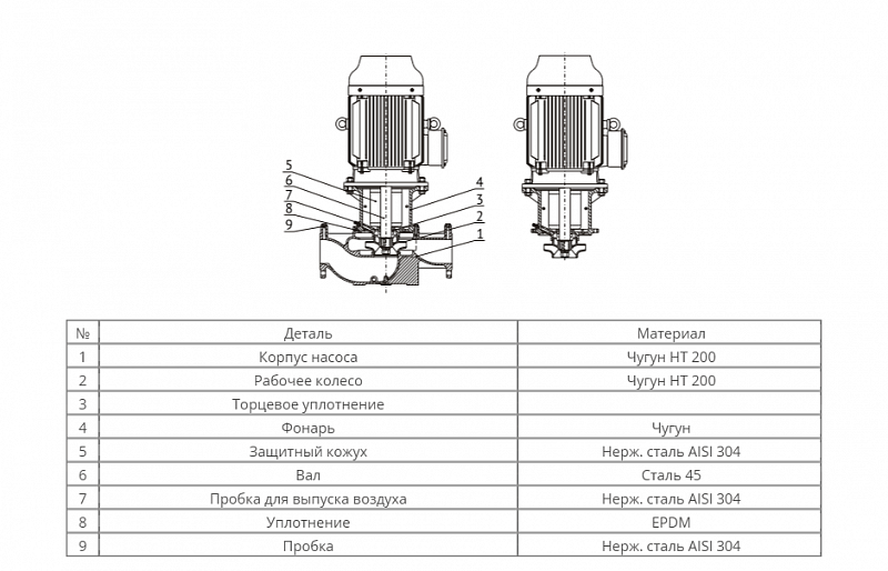 Одноступенчатый центробежный насос Wellmix TG 100-17/2T, BQQE (арт. 12019948)