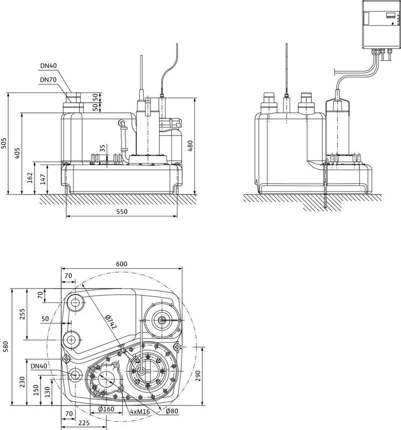 Насосная станция Wilo WILO-DRAINLIFT M1/8 (1~) NRV (арт. 2528940)
