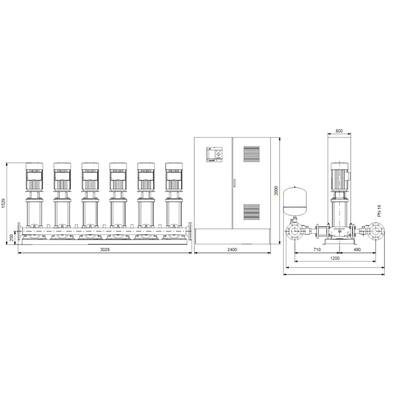 Насосная станция Grundfos HYDRO MPC-E 6 CR90-2 50/60HZ RUS (арт. 98439573)