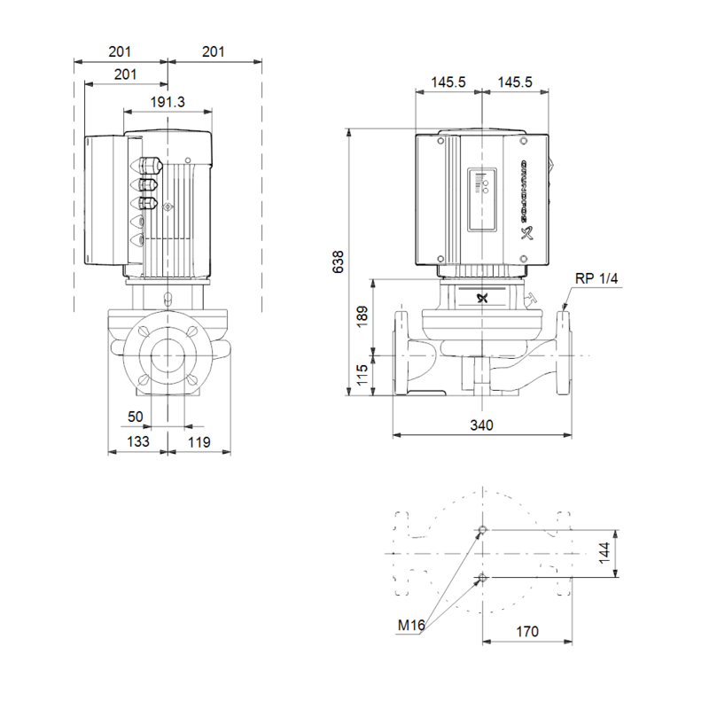 Насос Grundfos TPE 50-360/2-S A-F-A-BAQE (арт. 99114573)