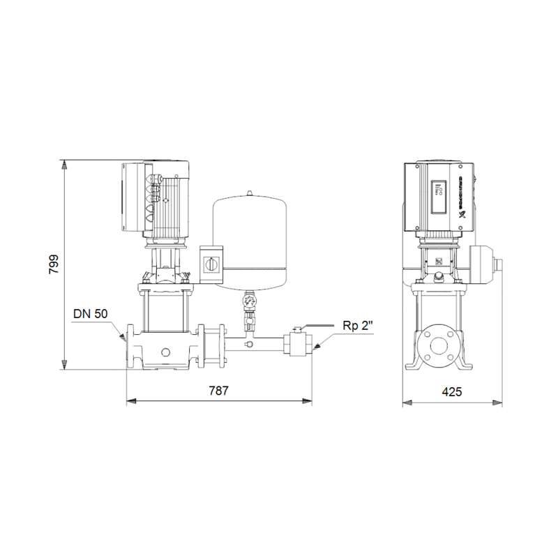 Насосная станция Grundfos HYDRO SOLO E CRE 15-3 HQQE (арт. 99150626)