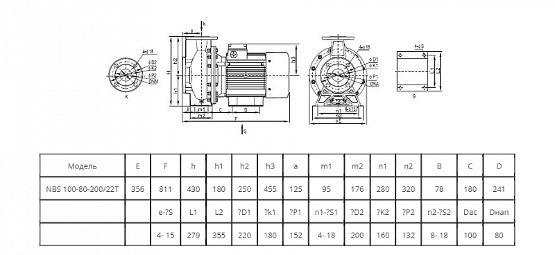 Моноблочный насос Wellmix NBS100-80-200_22T_380_BQCE (арт. 27019960)