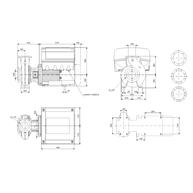 Насос Grundfos NBE 150-200/218-208 A-F1-A-E-BQQE (арт. 97827605)