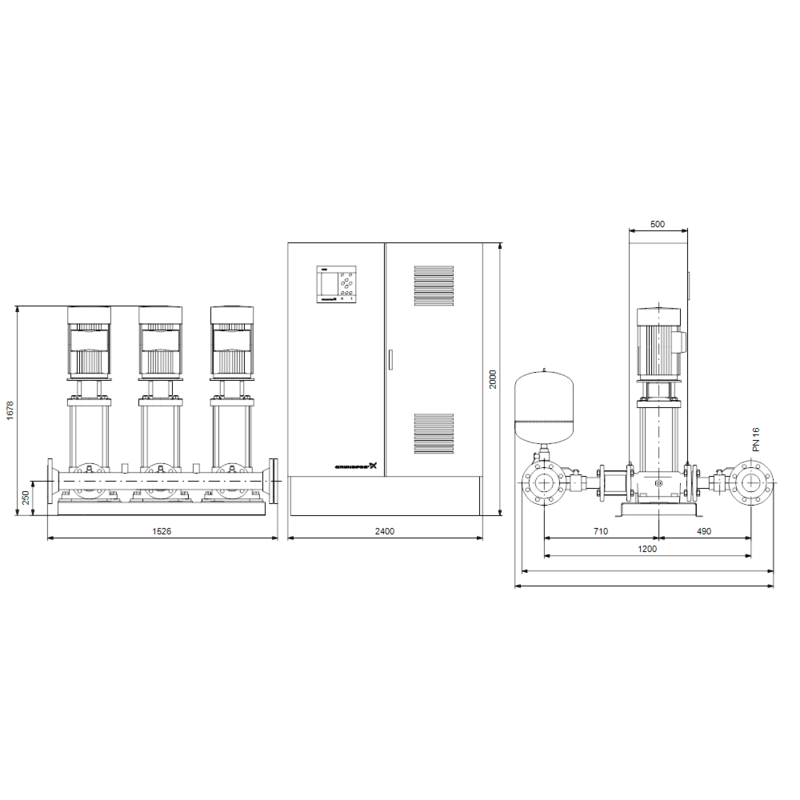Насосная станция Grundfos HYDRO MPC-E 3 CR90-3-2 50/60HZ RUS (арт. 98439574)