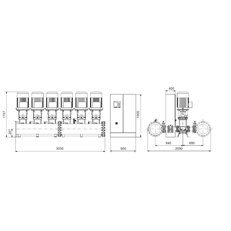 Насосная станция Grundfos HYDRO MPC-S 6 CR95-4 (арт. 99525696)