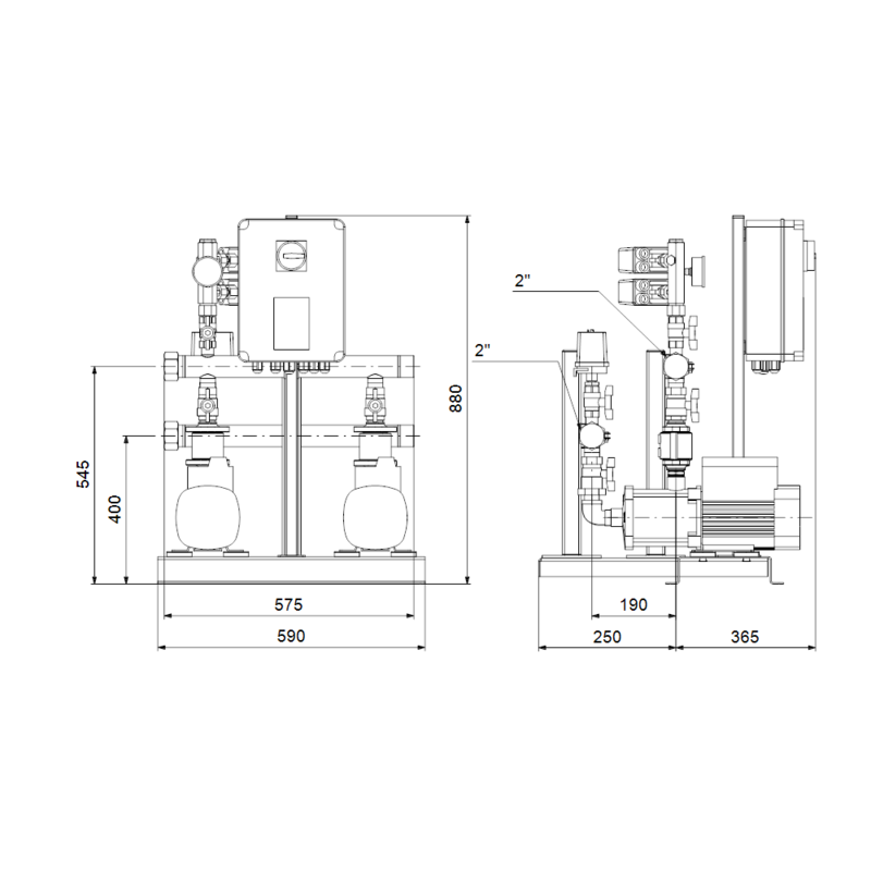 Насосная станция Grundfos HYDRO MULTI-S 2 CM5-7 (арт. 91047097)