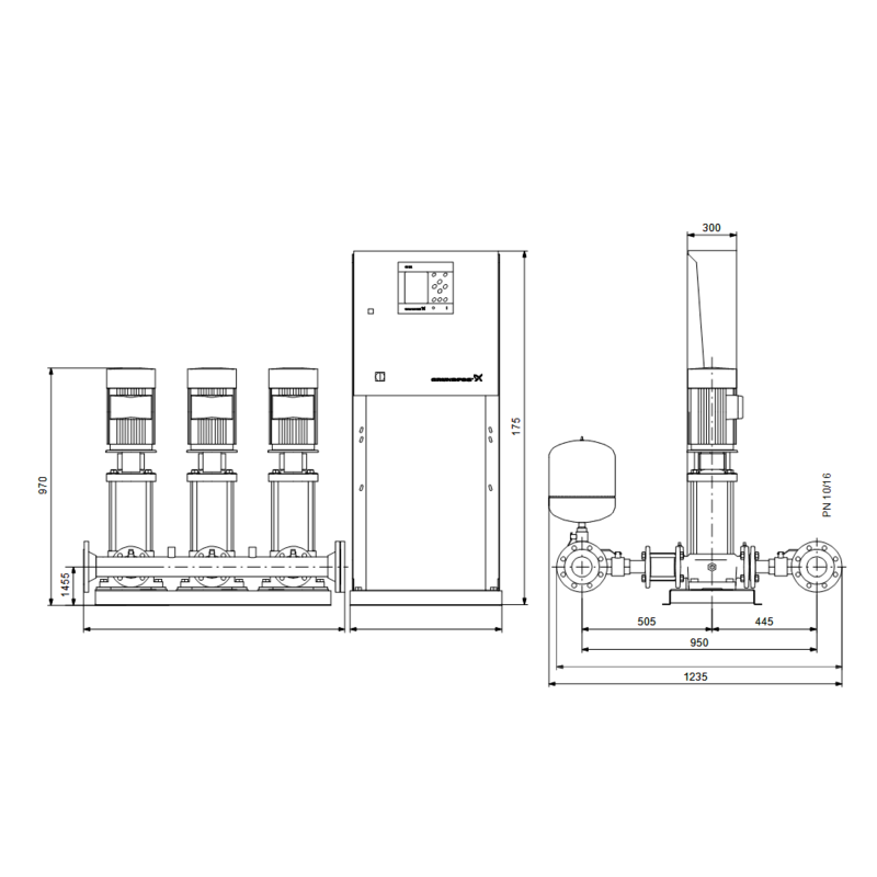 Насосная станция Grundfos HYDRO MPC-F 3CR32-2-2 (арт. 97520785)
