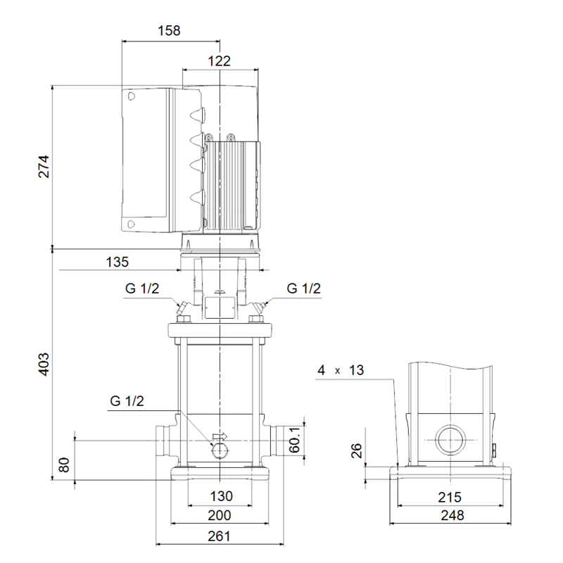 Насос Grundfos CRNE 10-3 A-P-A-E-HQQE (арт. 98390320)
