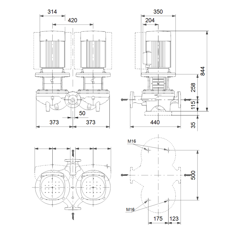 Насос Grundfos TPD 50-630/2 A-F-A-BQQE (арт. 98742788)