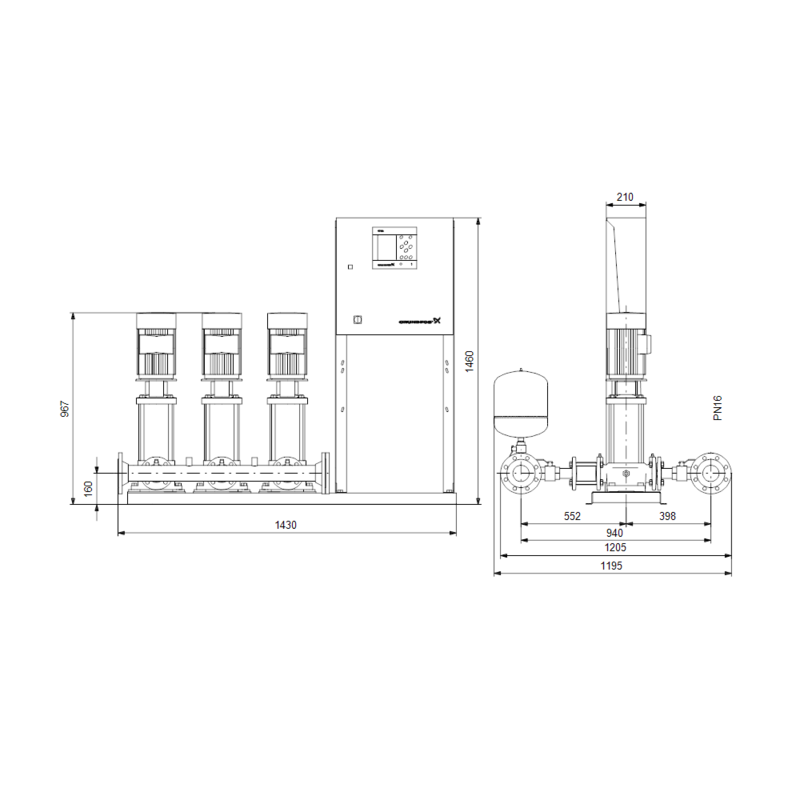 Насосная станция Grundfos HYDRO MPC-E 3 CRE15-4 (арт. 99209272)