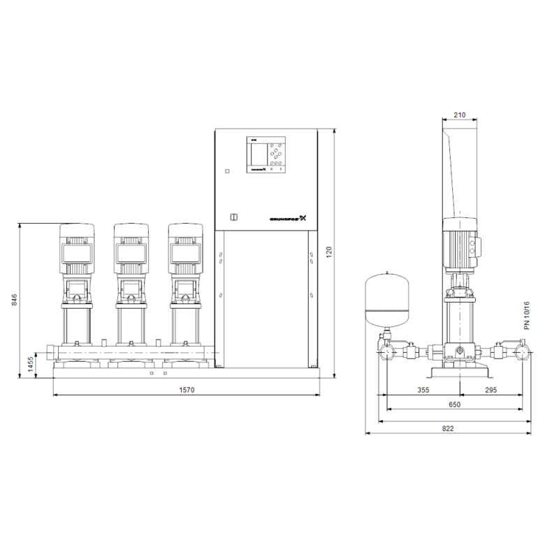 Насосная станция Grundfos HYDRO MPC-S 3 CR 5-10 (арт. 95044702)