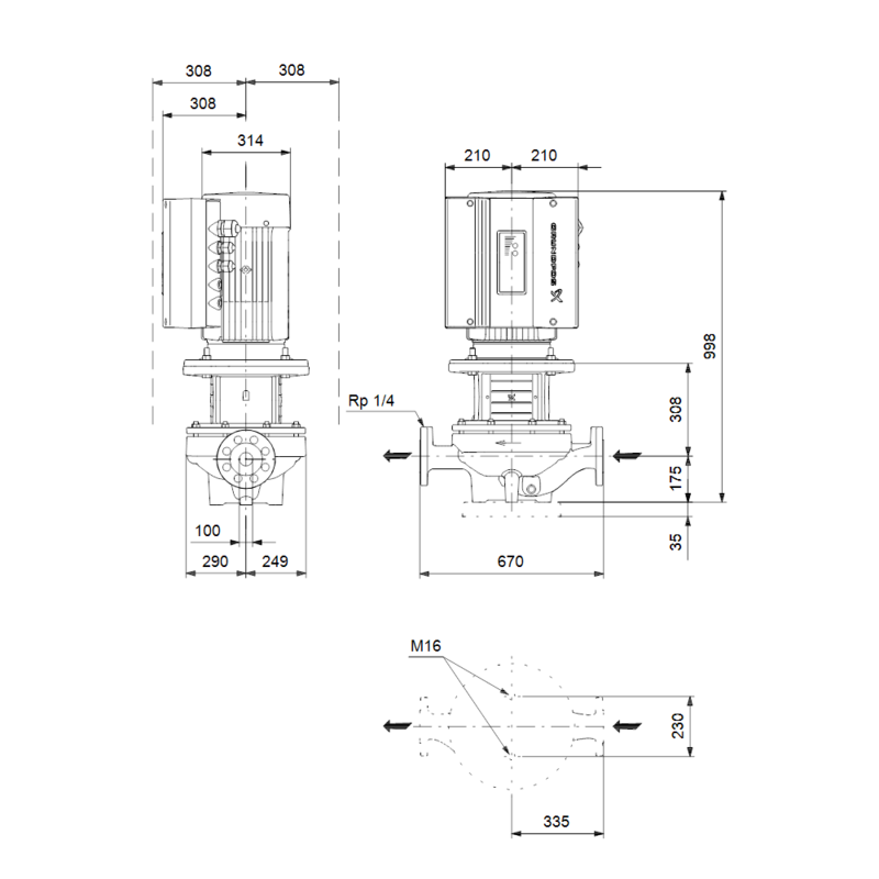 Насос Grundfos TPE 100-330/4-S A-F-A-BAQE (арт. 96276051)